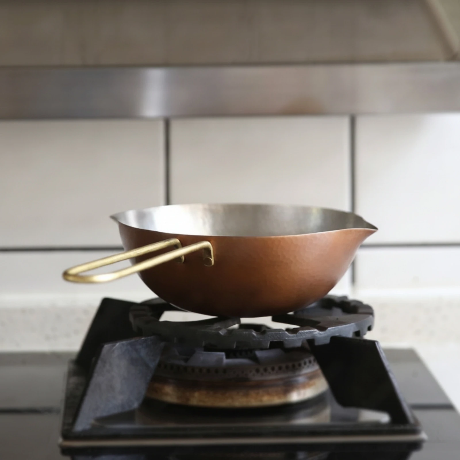 Hammered Copper Pan Lightweight Copper Pan Cookware Spill-resistantFree for Singles, Daily Cooking