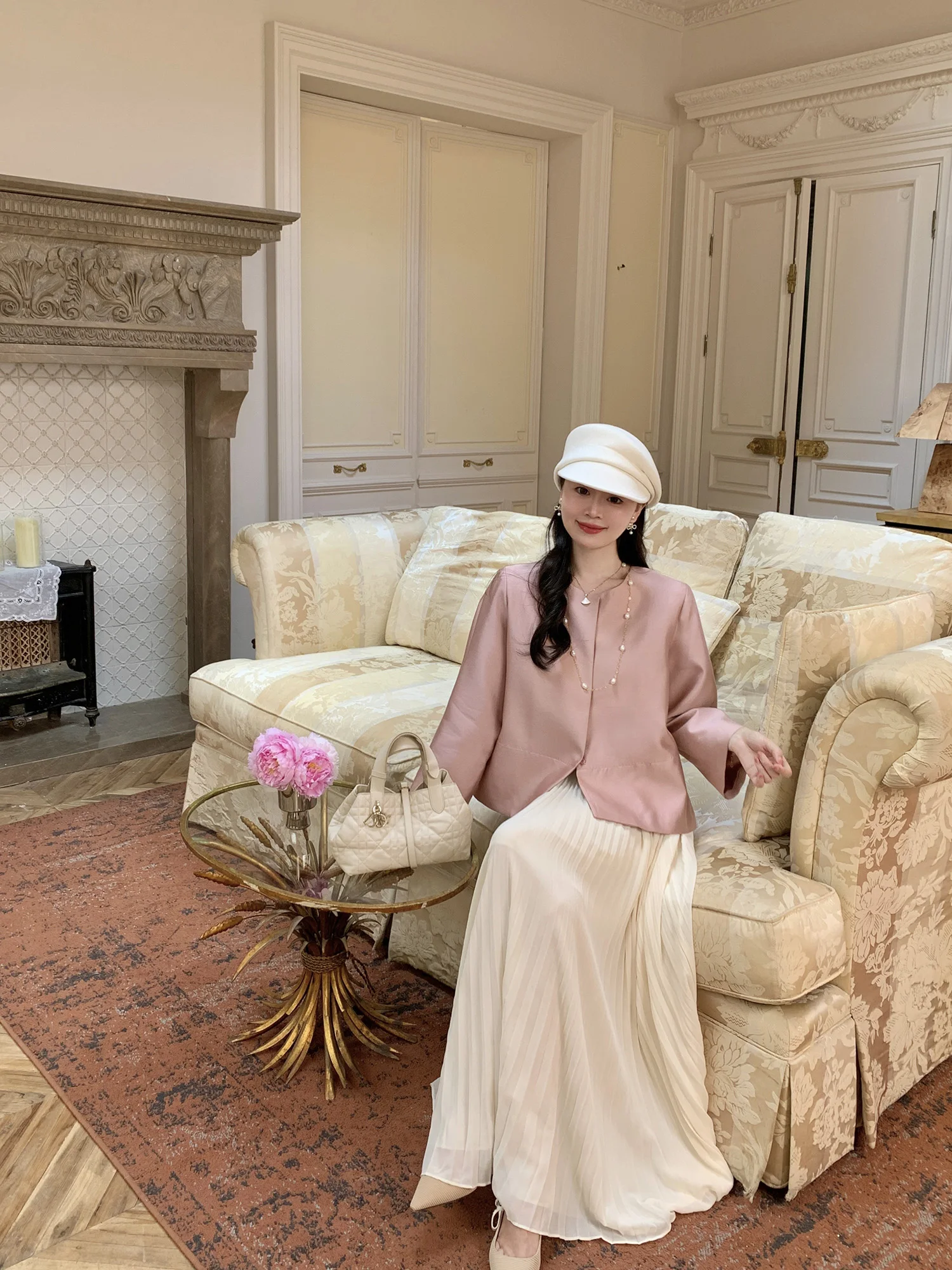 

Женское пальто Wang Han Yan из шерстяно-шелковой смеси, повседневное, для работы, осеннее, приталенное, элегантное, с воротником-стойкой