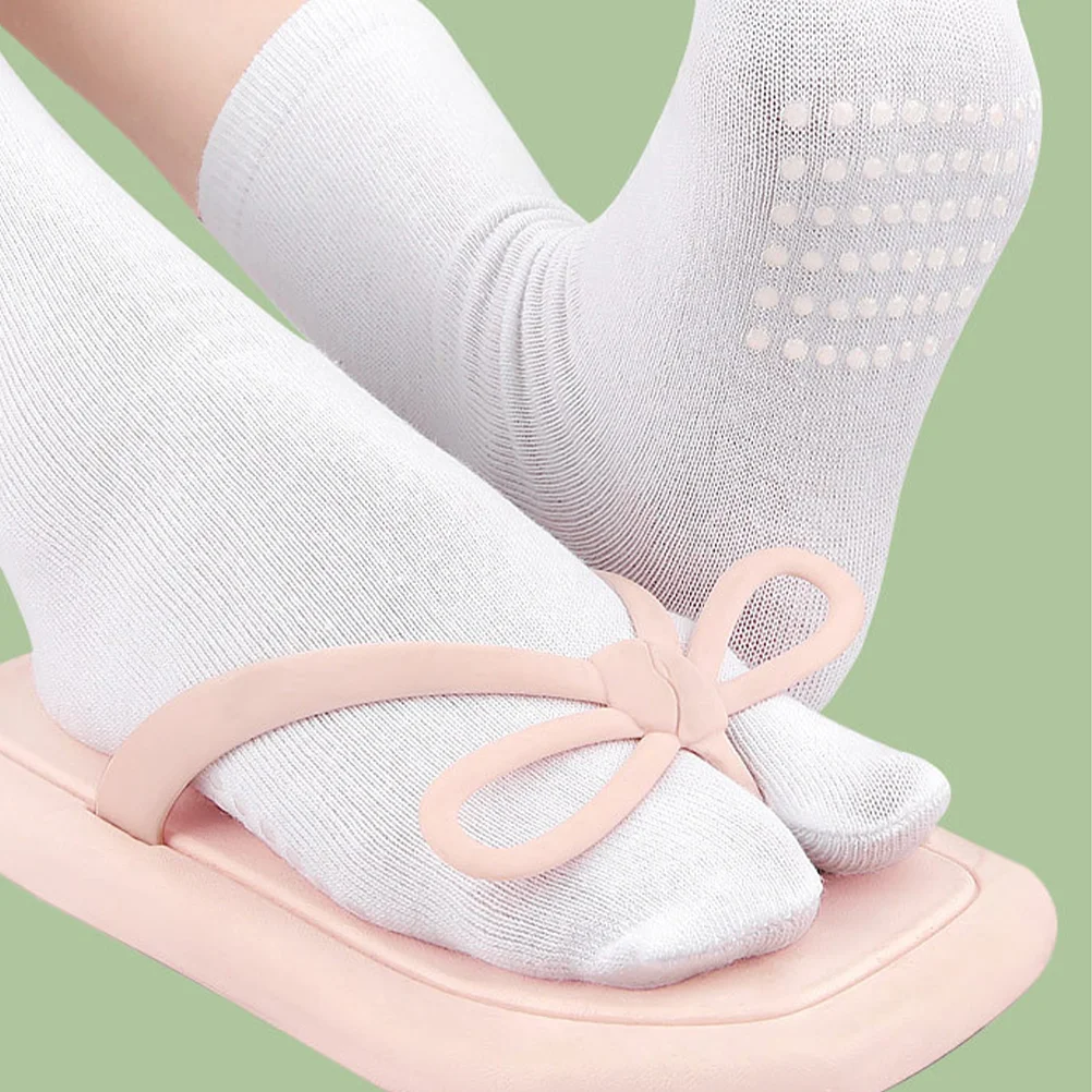 2 Pairs Flip-flops Toe Separator Socks Anti-skid with Toes Separated for Women Tabi Women's