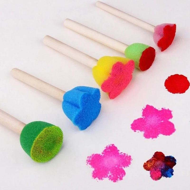 

[YU]5Pcs Creative Sponge Brush Children Art DIY Painting Tools Mushroom Brush
