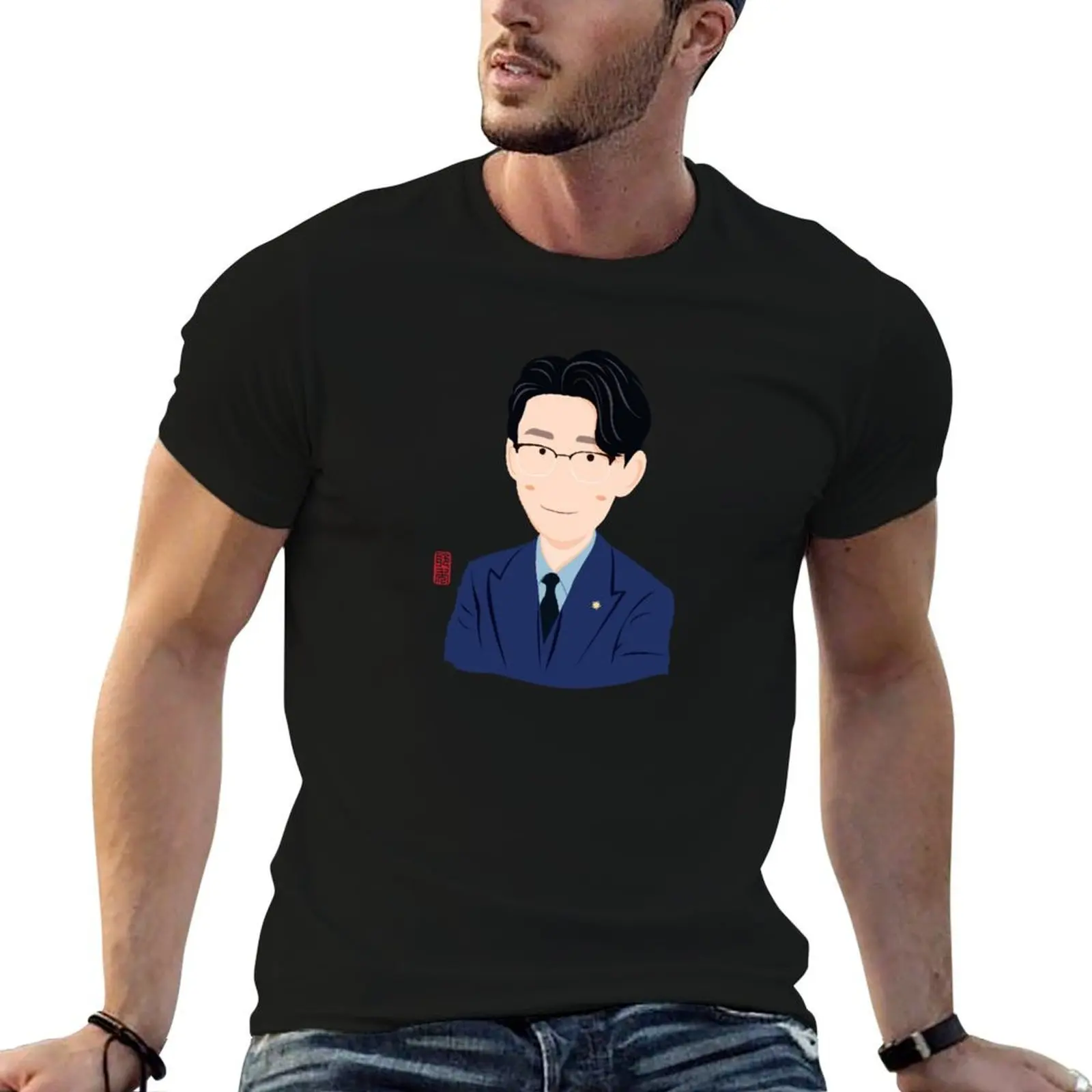 Футболка Extraordinary Attorney Woo - Jung Myung-seok, простой повседневный топ больших размеров