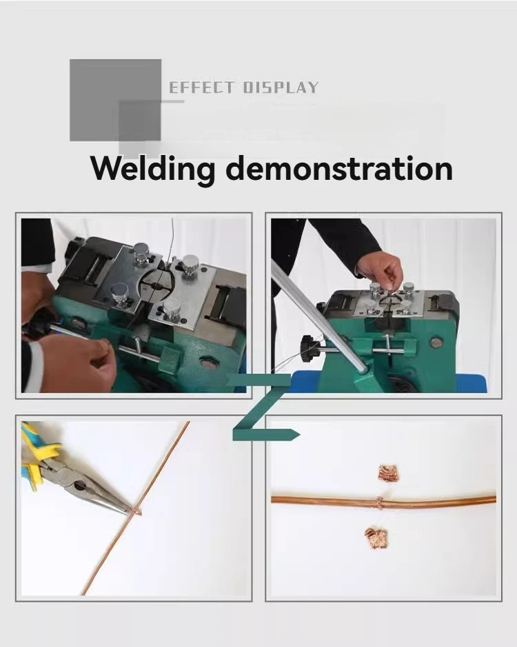 The Sz-2T clamp-type cold welding machine is used for cold welding connections of aluminum wires,enameled wires,copper wires,etc 6