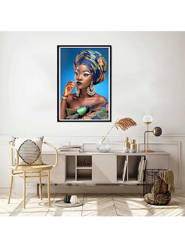 5D Diy Full Diamond Painting New Arrivals African Woman Rhinestones Diamond Embroidery Cross Stitch Portrait Mosaic Home Decor