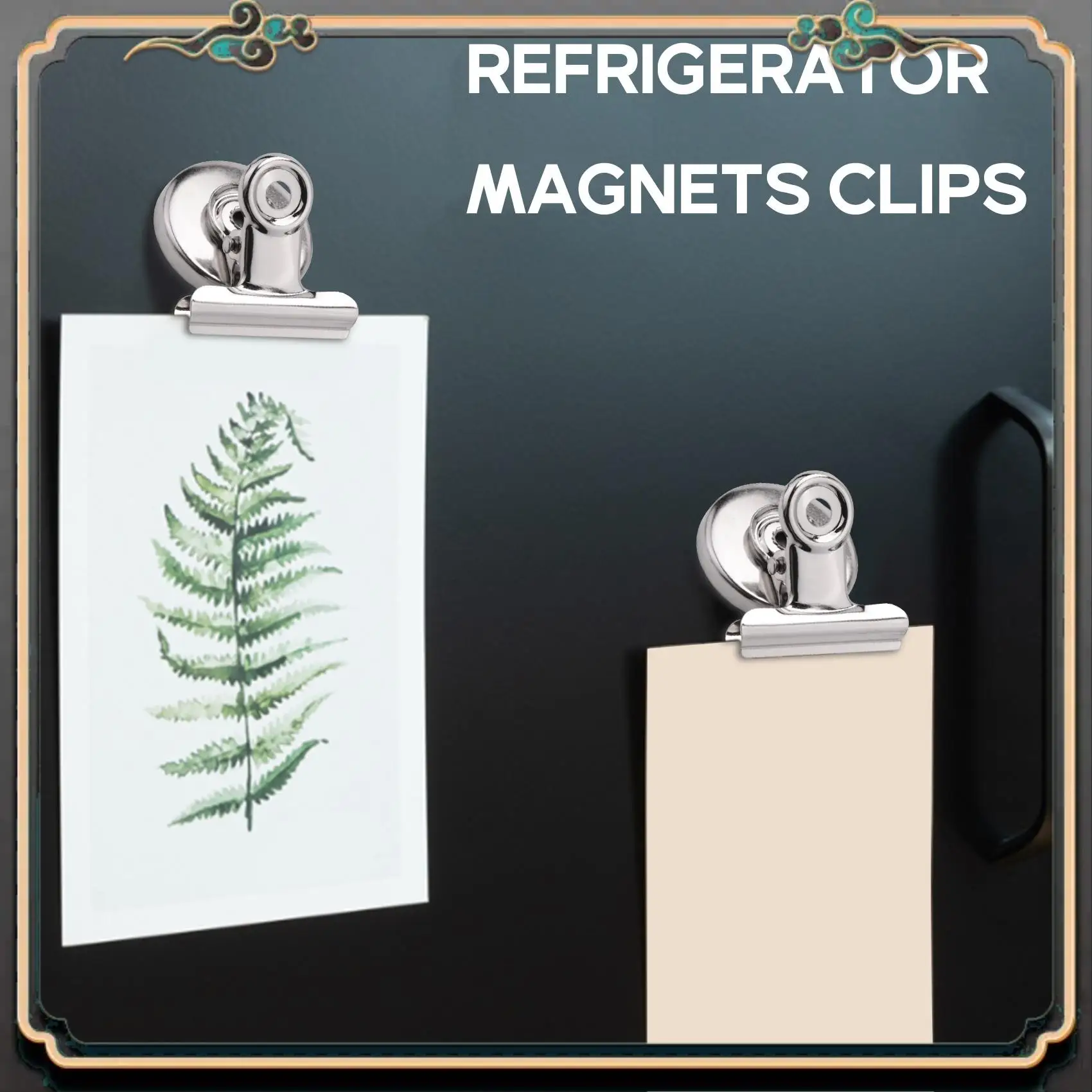 ASMA-20 Pack Magnetic Clips,Scratch-Free Refrigerator Strong Magnet Clips,Binder Clips Paper Clamps,Whiteboard Magnets Clips