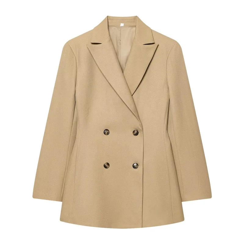Manteau femme printemps 2026 kaki blazer croisé
