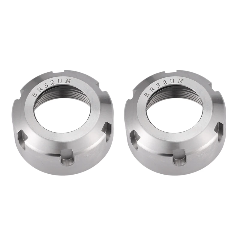 

2X High Precision Er Collet Nut ER32 Milling Maching Clamping Nut CNC Milling Engraving Machine Collet Nut