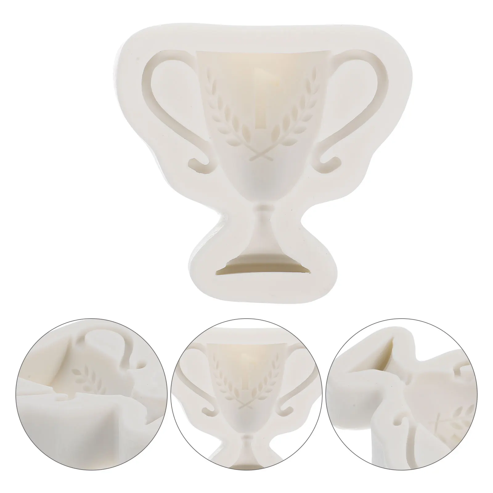 

Trophy Award Mold 53g -3018 Reusable Silicone Biscuit Molds Grey White Easy Demould Cake Shop Kitchen Fondant Tool diy