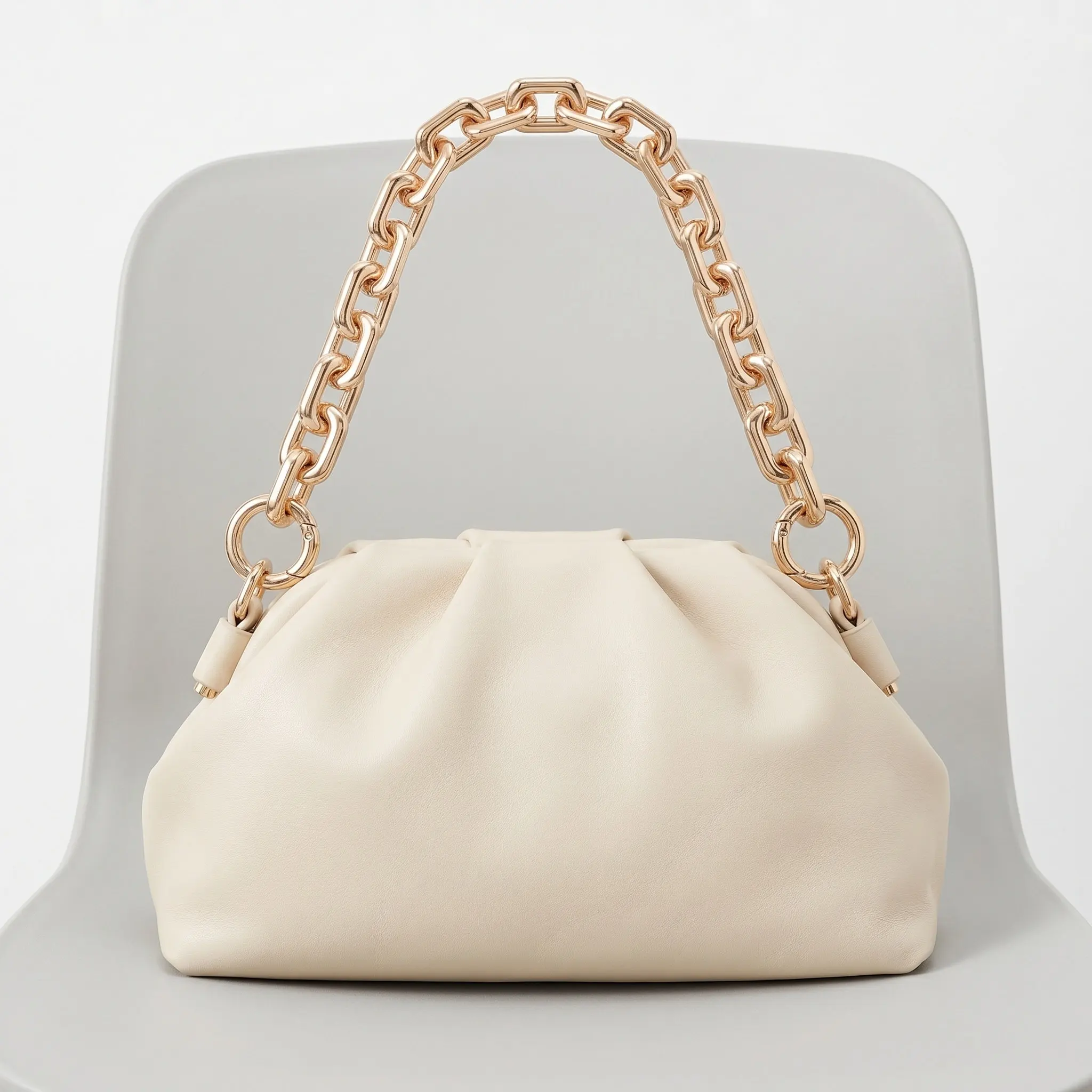 1Pcs Premium Metal Short Bag Chain Strap for Handbags Shoulder Purses Decorative Extender Spring Buckle Gold Tone