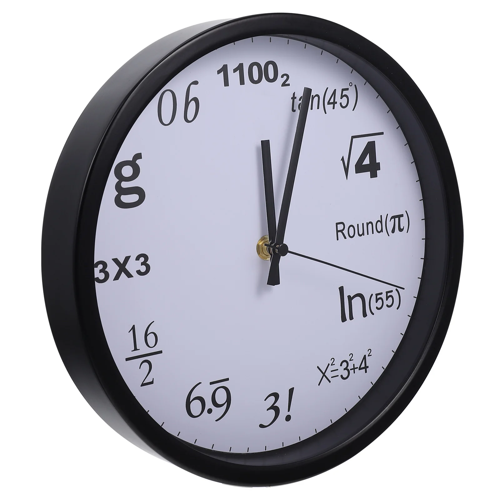 

1Pcs Metal Frame Wall Clock Mathematical Style Modern Home Office Living Room Decorative Hanging Clock Hanging Decor