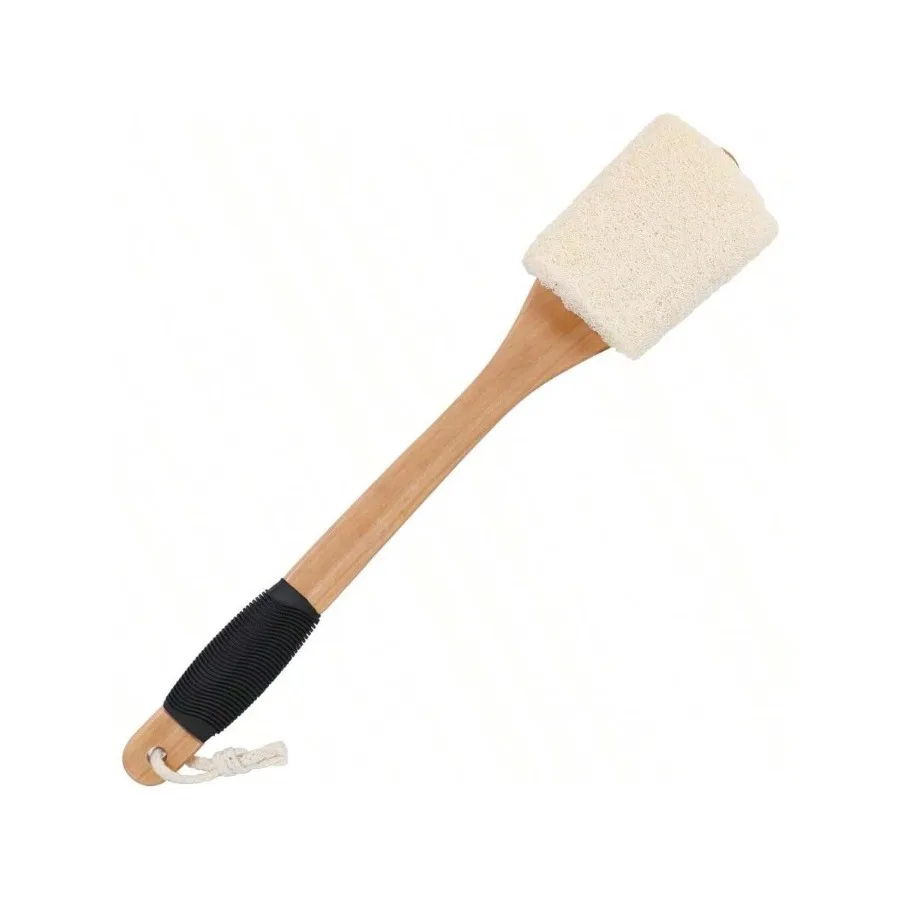 

【New style】XAPY Back Loofah Scrubber Br With Long Handle Hard Loofa Onge Body Bath Scrubber For Shower Luffa Skin Eoliating On