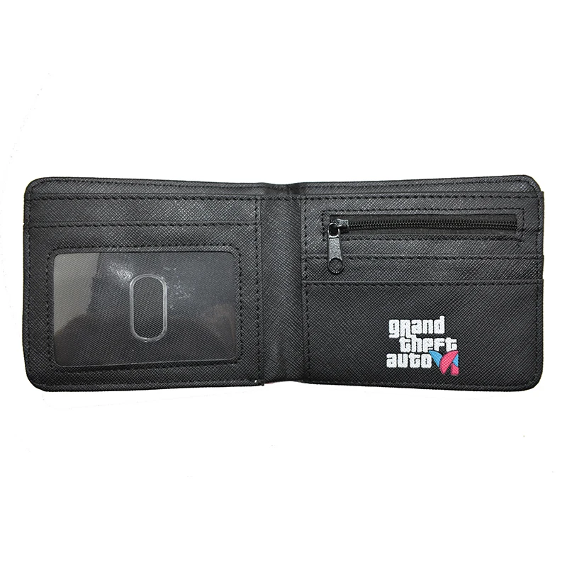 Game Grand Theft Auto VI Wallet Men\'s Short Purse with Zipper Coin Pocket