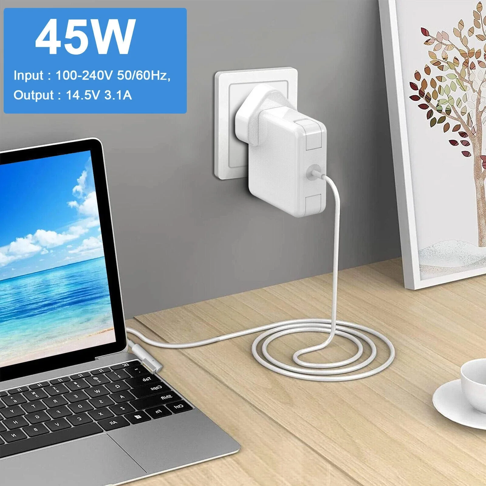 Für MacBook Air 11 Zoll 2008 bis 2011 45 W L-TIP Netzteil Ladegerät A1369 A1370