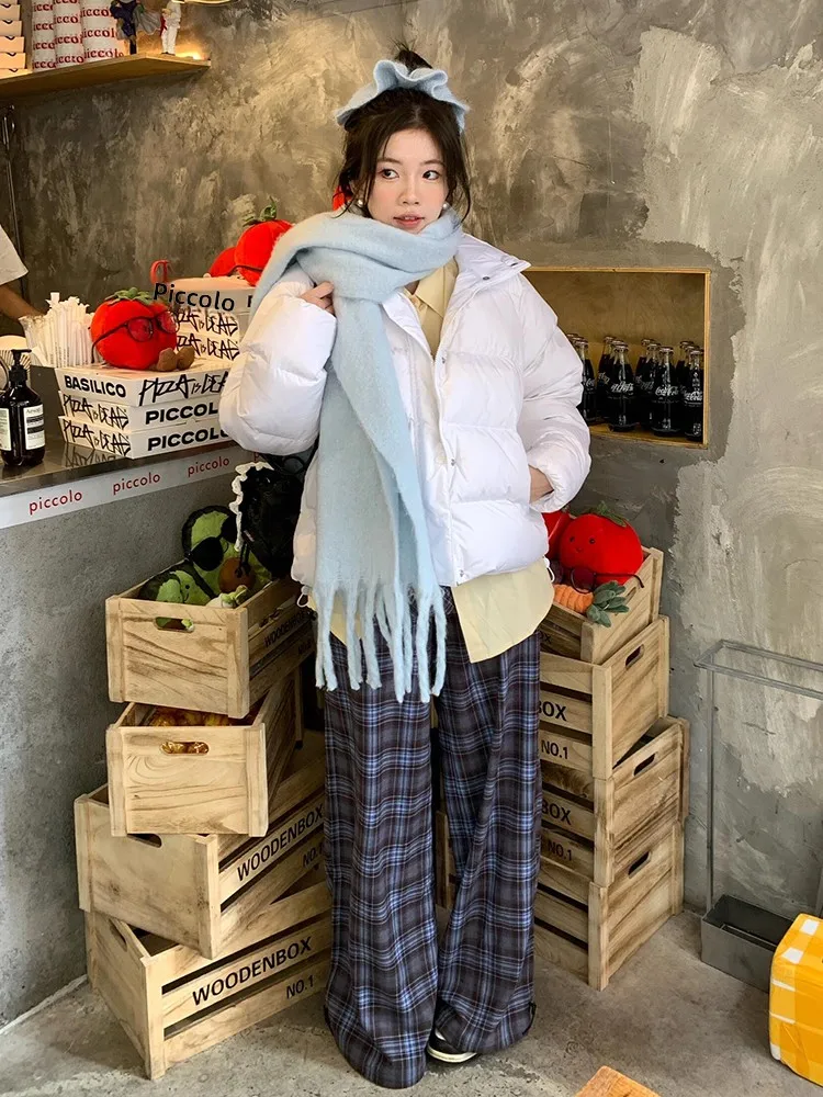 

Women's Hooded Puffer Jaet Thiened Fce Lined Bread Sle Coat Loose Fit Cotton Outerwear Winter Faionable