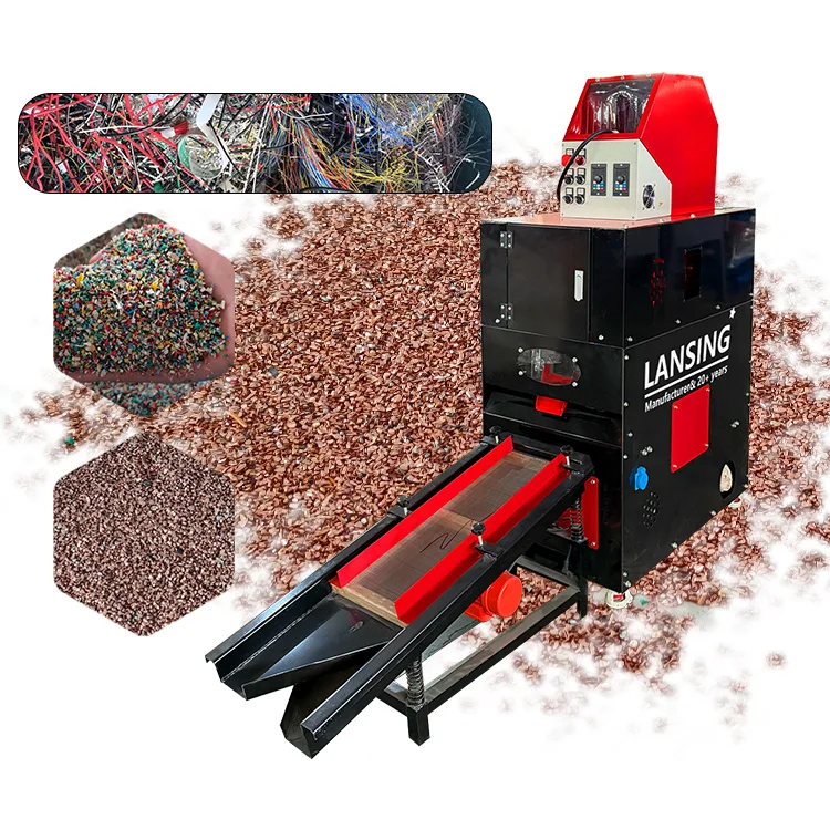 40Kg/h Waste Copper Wire Recycling Low Price Automatic Metal Recycling Machine Scrap Copper Wire Granulator Machine