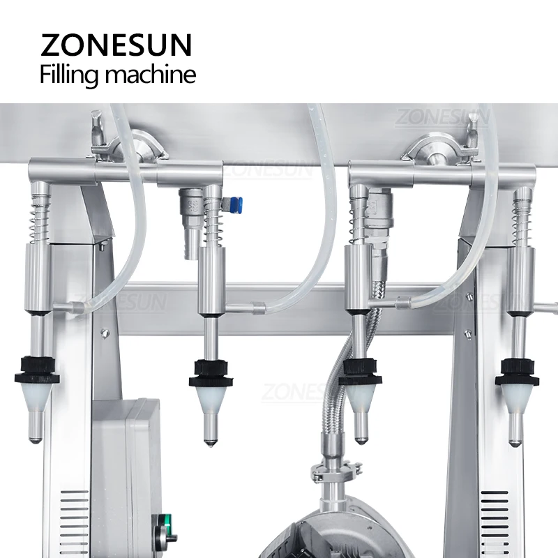 ZONESUN Red Wine Filling Machine Olive Oil Juice Water Bottle Packaging Equipment Feeding Pump ZS-RWGFP4