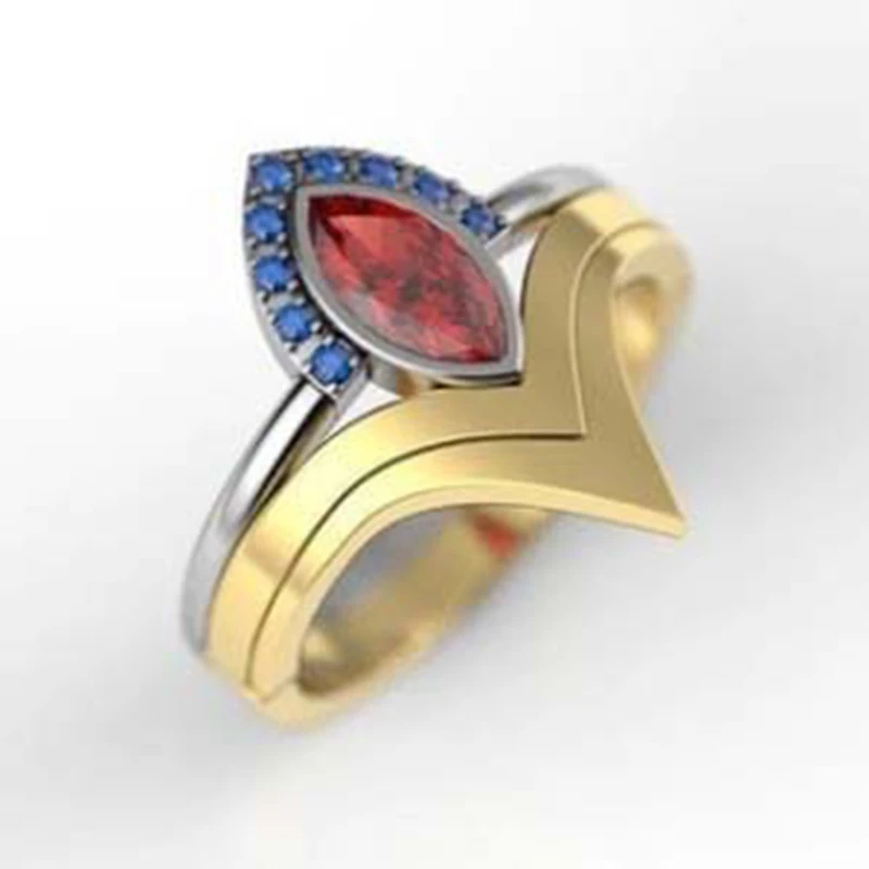 New Creative Punk Style Horse Eye Gemstone Ring For Men And Women Fashion Trend Zircon Finger Ring Female And Male