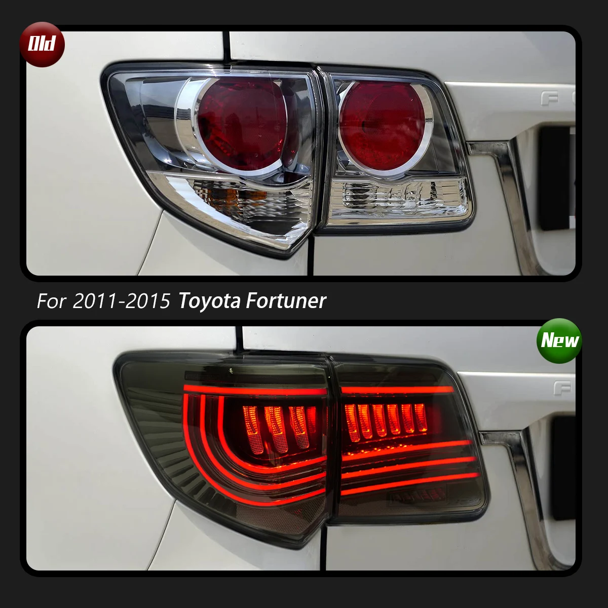 

TYPY New LED Tail Lamp Upgrade Modified For Toyota Fortuner 2011-2015 Taillight Dynamic Signal Tail Lamp Auto Accessories
