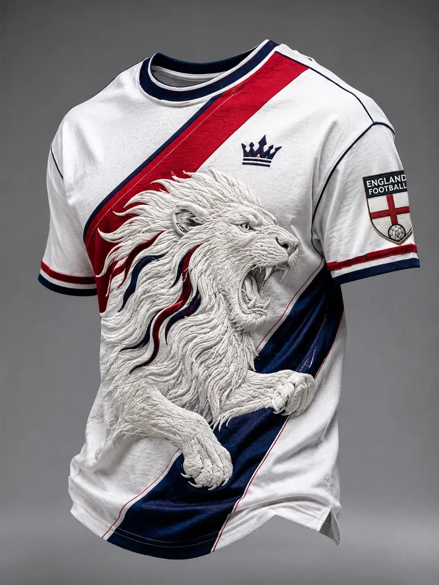 New Edition England Fans Football Training T-Shirt - 3D Digital Printing - Comfortable and Breathable - Family Clothing