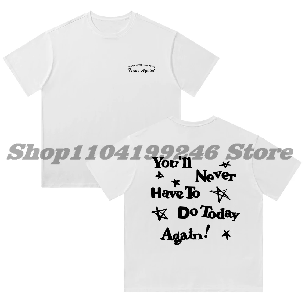 

Alex Warren Merch Today Again Logo Cotton T Shirt Fashion Casual Short Sleeved Streetwear Unisex Top Tee