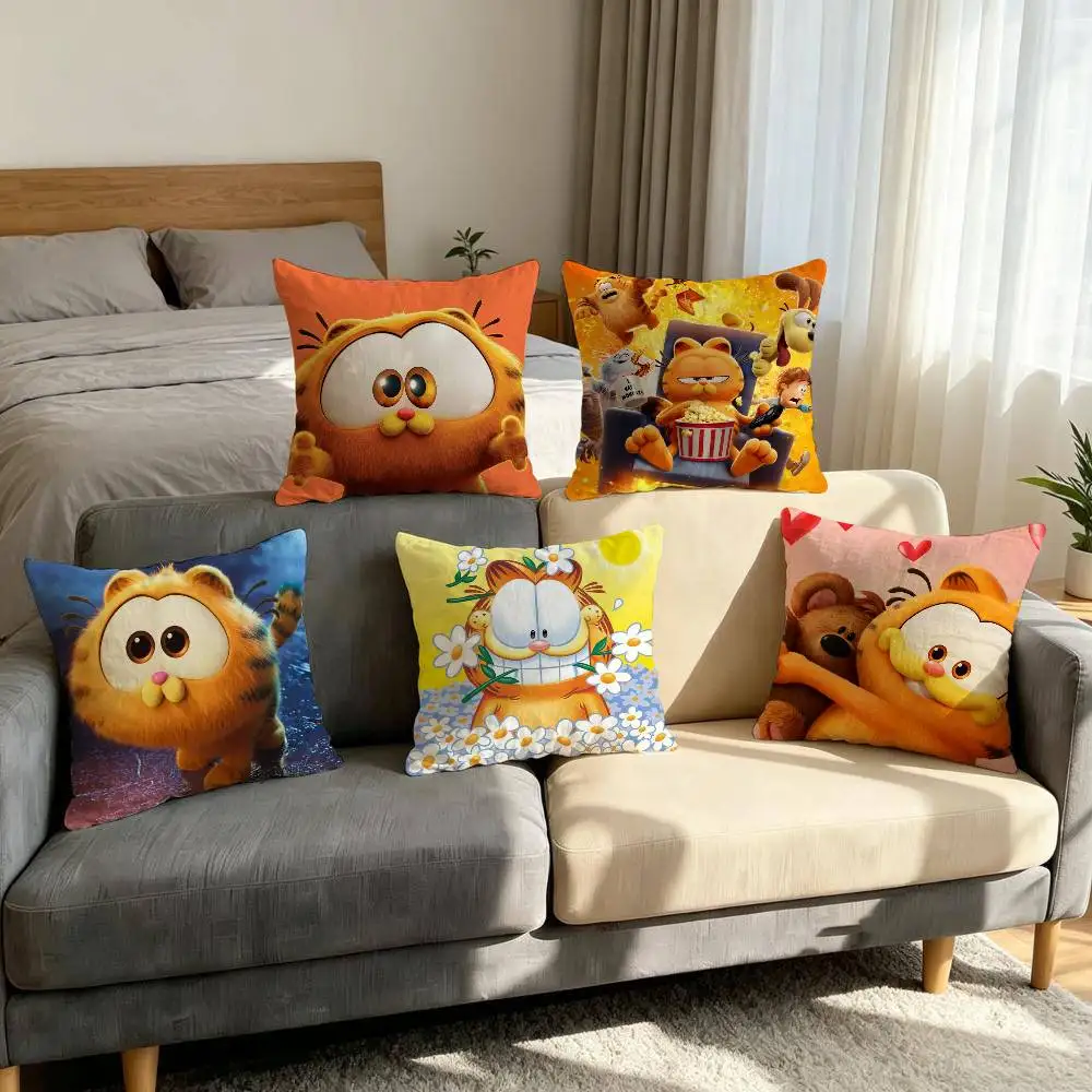 cartoon Cushion Cover Inches Farmhouse Decor Home Throw G-GarfieldS Pillow Covers For Couch Decorations