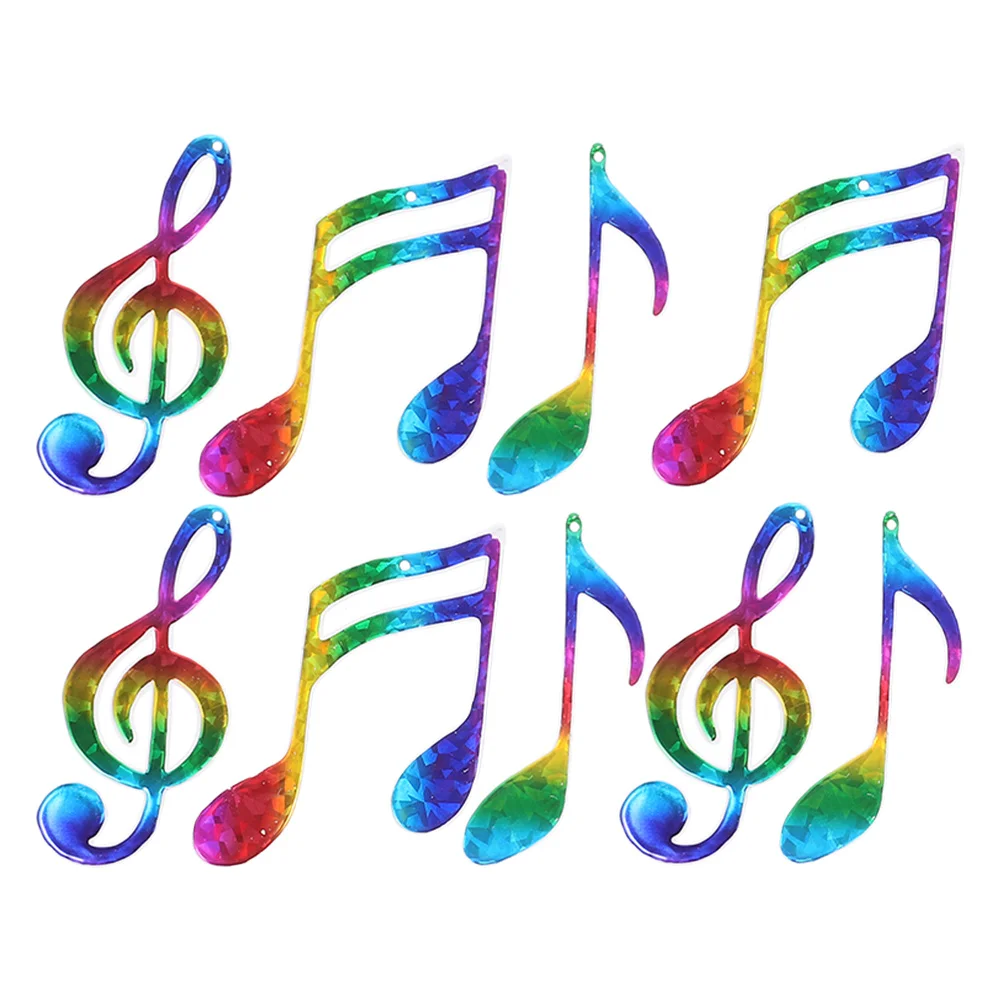

9Pcs Music Note Christmas Tree Ornaments Colorful Xmas Pendants Hanging Decor Holiday Decorations Music Note Christmas Ornaments