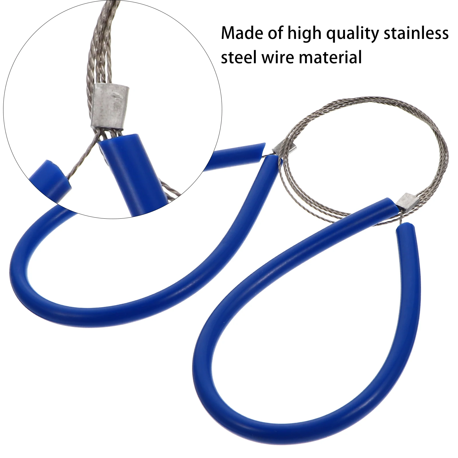 

2pcs Pvc Handle Stainless Steel Emergency Survival Wire For Camping Outdoor Hand Tools Portable Durable Corrosion Resistant Wear
