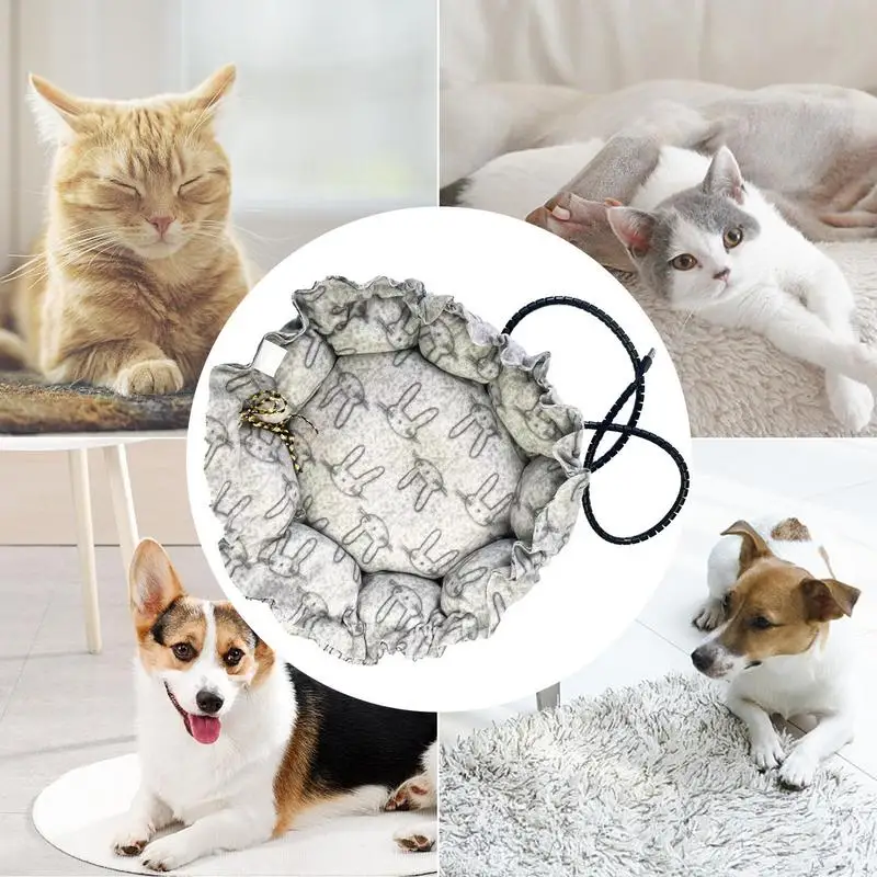 Cat Heating Pad Heated Pet Plush Mat Cat Warming Pad Heated Dog Blanket Pet Bed Electric Heating Mat With Anti Bite Cable For