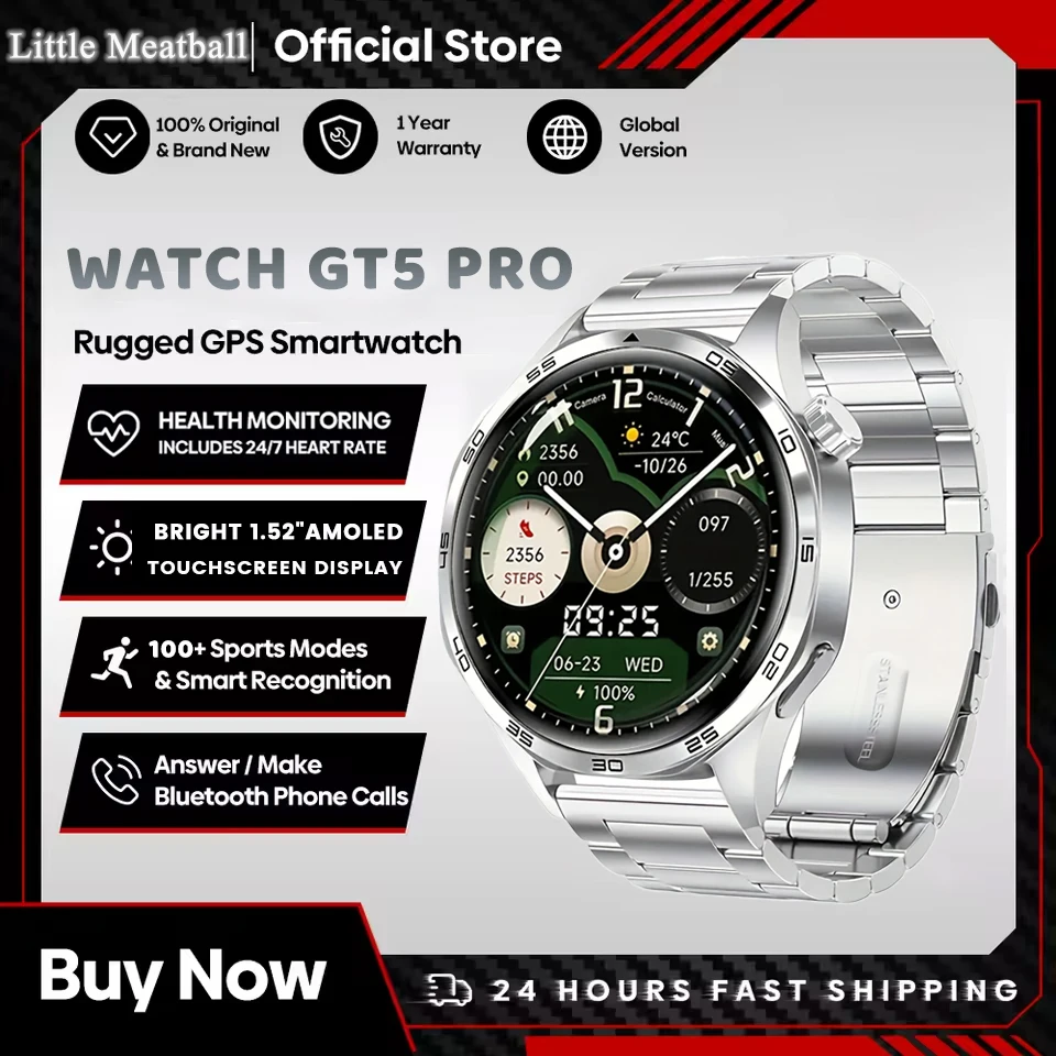 

Новые смарт-часы 2025 Watch 5 Pro для мужчин — GPS-трекинг, голосовое управление AI, беспроводные звонки, фитнес-трекер для занятий спортом на открытом воздухе