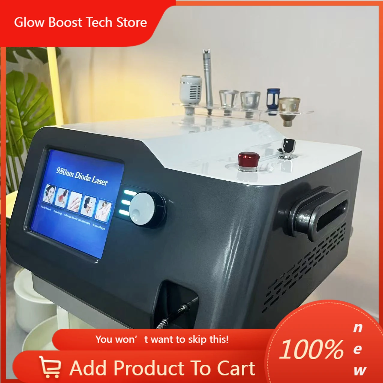 

GBNEW 30W 5 in 1 980NM Diode Laser Blood Vessels Removal Nail Fungus 980 Diode Laser Vascular Removal Machine Remove Spider Vein