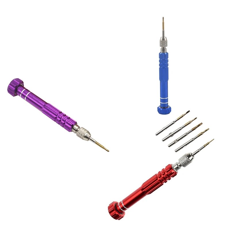 Blue 5 In 1 Precision Torx Screwdriver Cellphone Watch Repair Mixed Set Precision Screw Phone Watch Repair Tool Kit Durable