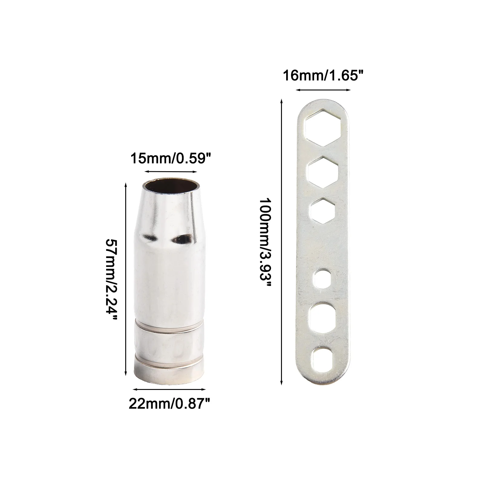 

Welding Equipment Conical Gas Nozzle Silver 25AK Shroud Nozzle Effective Contact Protection Soldering Processes