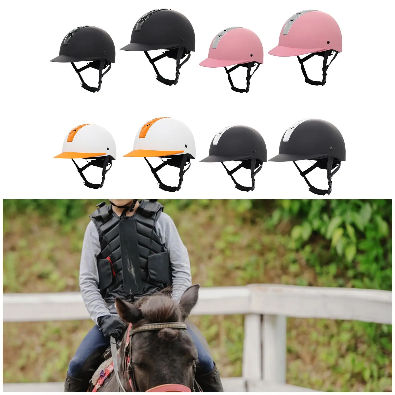 

Equestrian Helmet Equestrian Hat Comfortable with Ventilation Holes Bicycle Helmet Protective Gear Trendy Horse Equipment