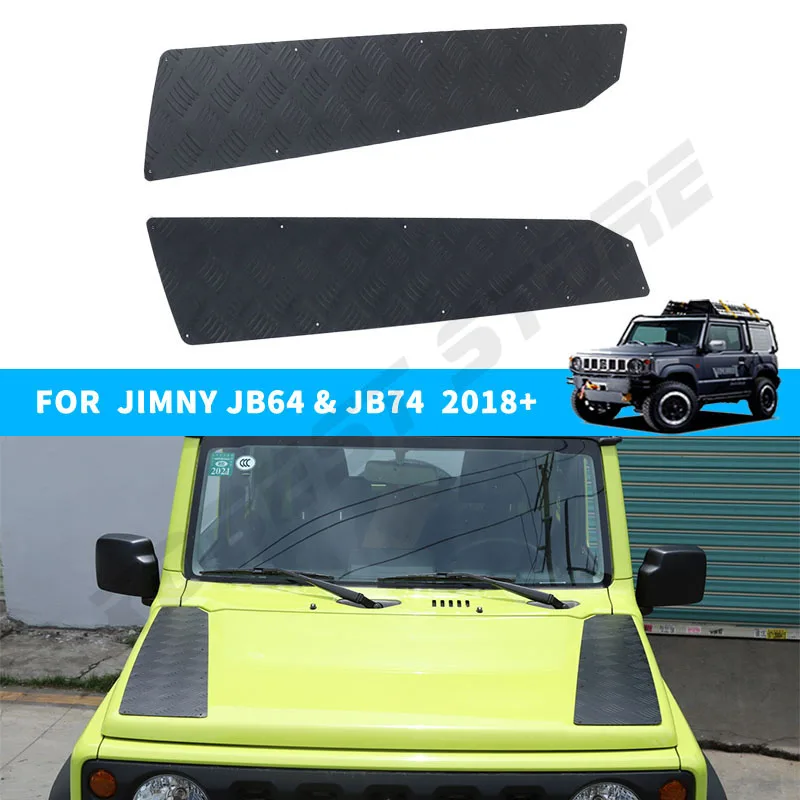 

2 шт., накладки на капот автомобиля Suzuki Jimny Gen4 JB74 JB64 2019-2023