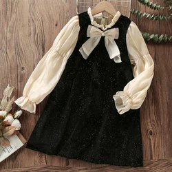 Baby Kids Velvet Dresses for Girls Clothes Princess Dress Christmas Party Outfits Teenagers Children Costumes 4 6 8 10 12 Years