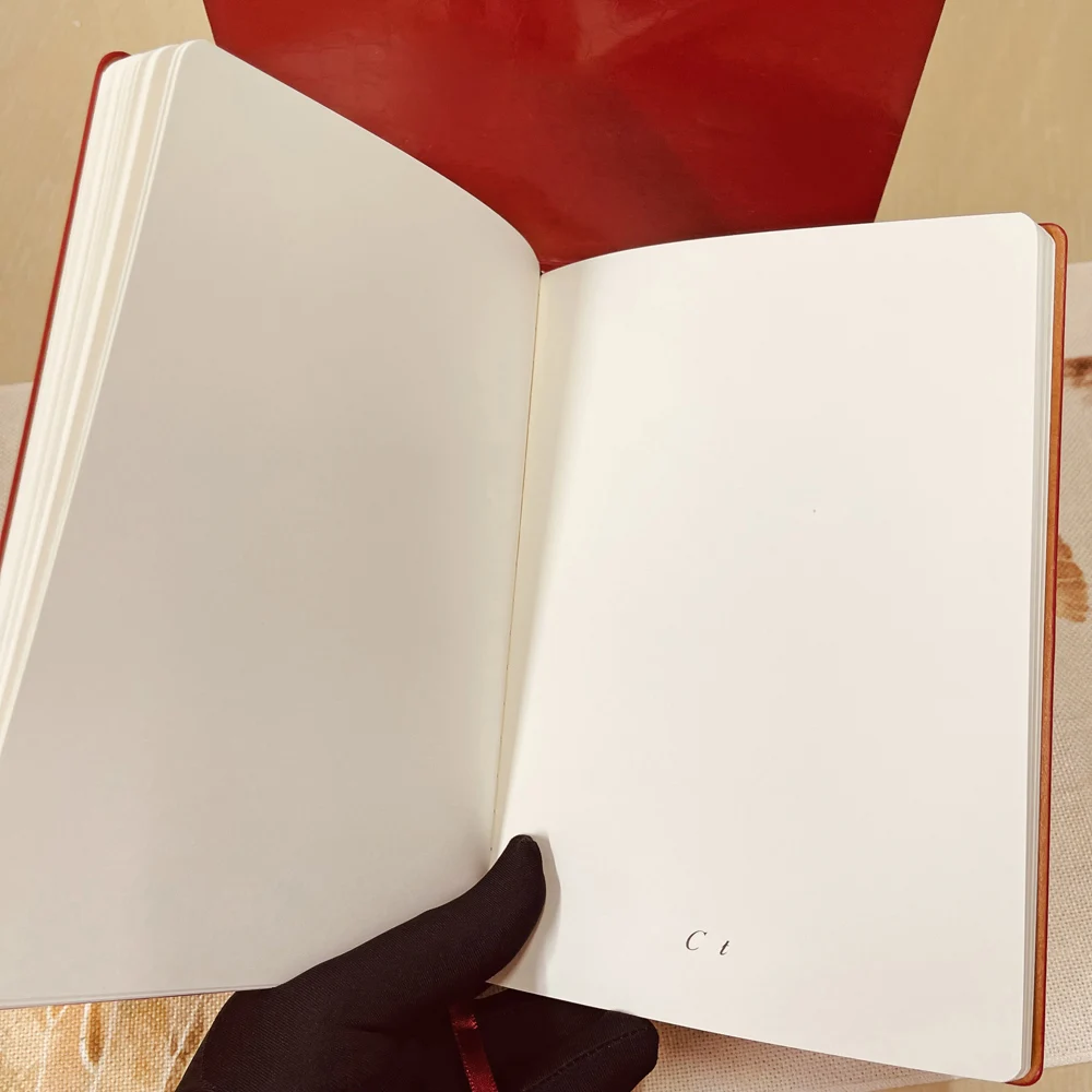 AGD Red Color Classic Golden CT & Leather & Quality Paper Carefully Crafted Luxury Notebook Writing Stylish 146 Size