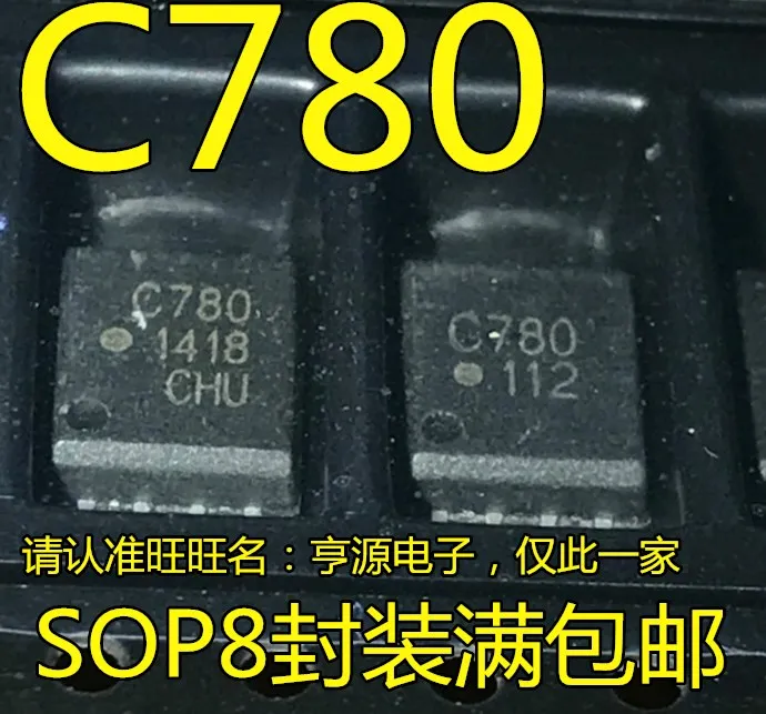 

10 шт. оригинальные новые фотоэлектрические муфты ACPL-C780-500E ACPL-C780 экрана C780 SOP8