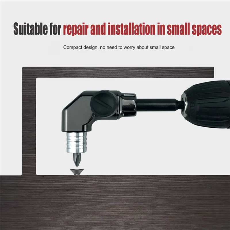 Self-Locking 90 Degree Right Angle Screwdriver Holder Drive Bit Angle Extension Electric Screw Driver Angle Driver B Durable