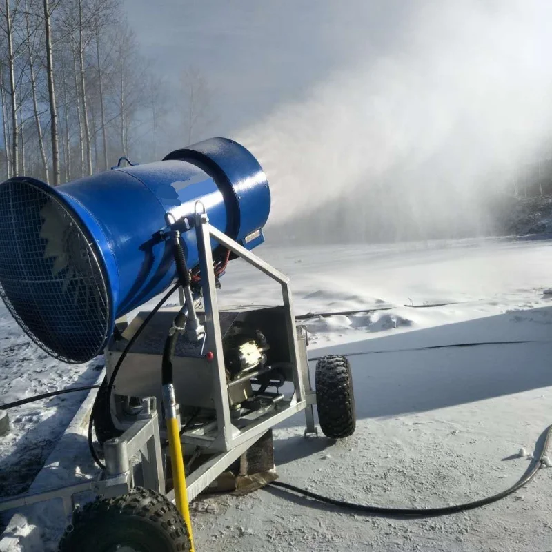 High Efficiency Artificial Snow Making Machine Outdoor Ski Resort Winter Events Cannon Fan Maker Shed