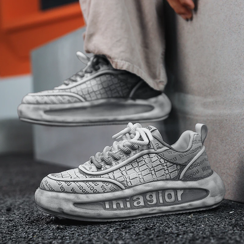 

2025 Spring New Rubber-Plastic Sole Casual Board Sneakers for Outdoor Sports - Comfortable, Soft, Slip-Resistant, Durable, and T