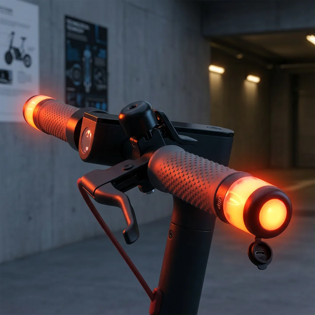 Image of 2 Stück LED-Lenkerleuchten für Ninebot Max G30/ES-Serie – wasserdichte Blinker und Warnleuchten für 17–22 mm Halterung
