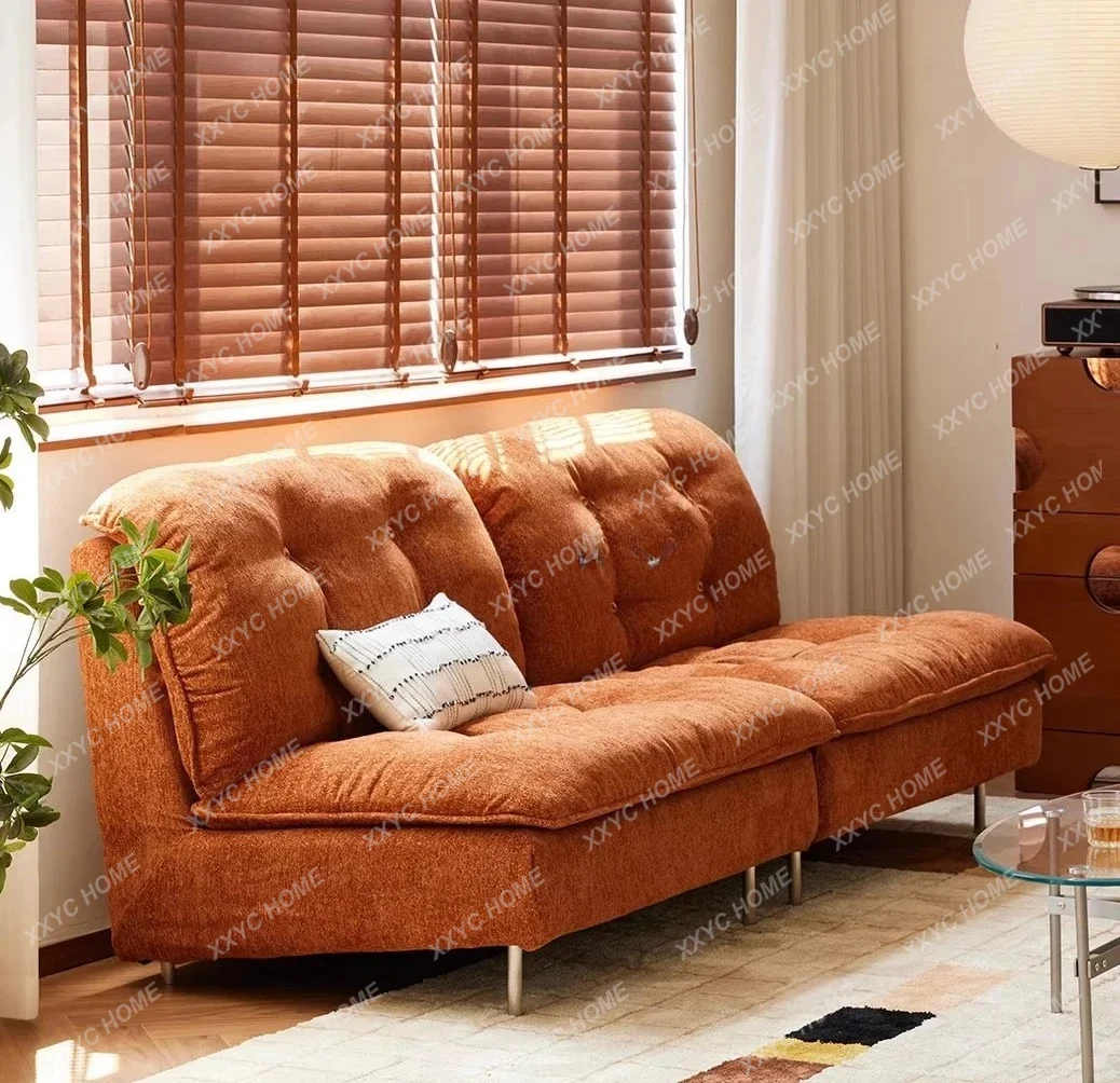 

Lmedieval fabric small apartment double triple straight row sofa original design