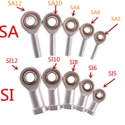 1PC SI5 6 8 10 12 14 16 TK Metric Male Left Female Right Hand Thread Rod End Joint Bearing AXK Bearing rod end joint bearing