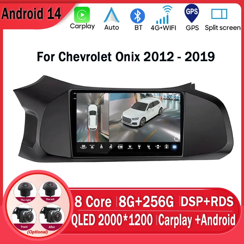 

Android14 Car Radio For Chevrolet Onix 2012 - 2014 2015 2016 2016- 2019 WIFI GPS CarPlay Multimedia Player Carplay WIFI 4G DSP