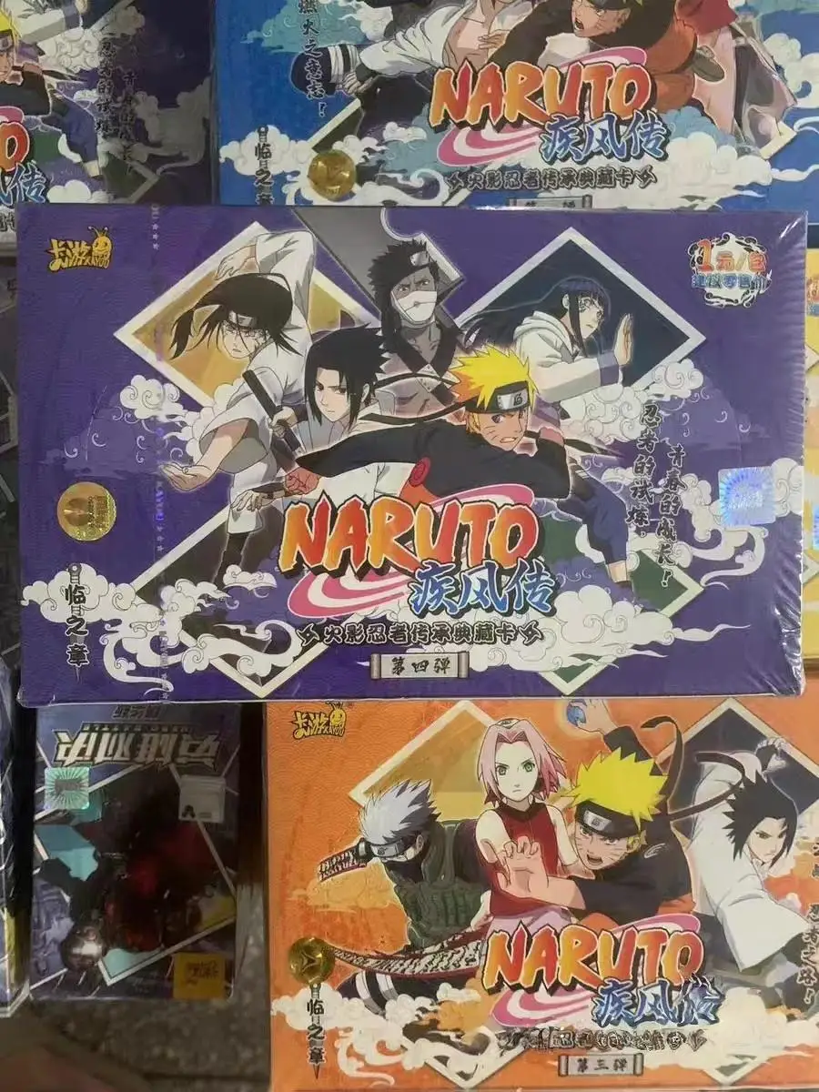 بطاقة Kayou الأصلية Naruto صندوق كامل من Pro Soldier Battle Seal مجموعة كاملة من البطاقات وحقائب البطاقات وبطاقات الرسوم المتحركة الأنيمي