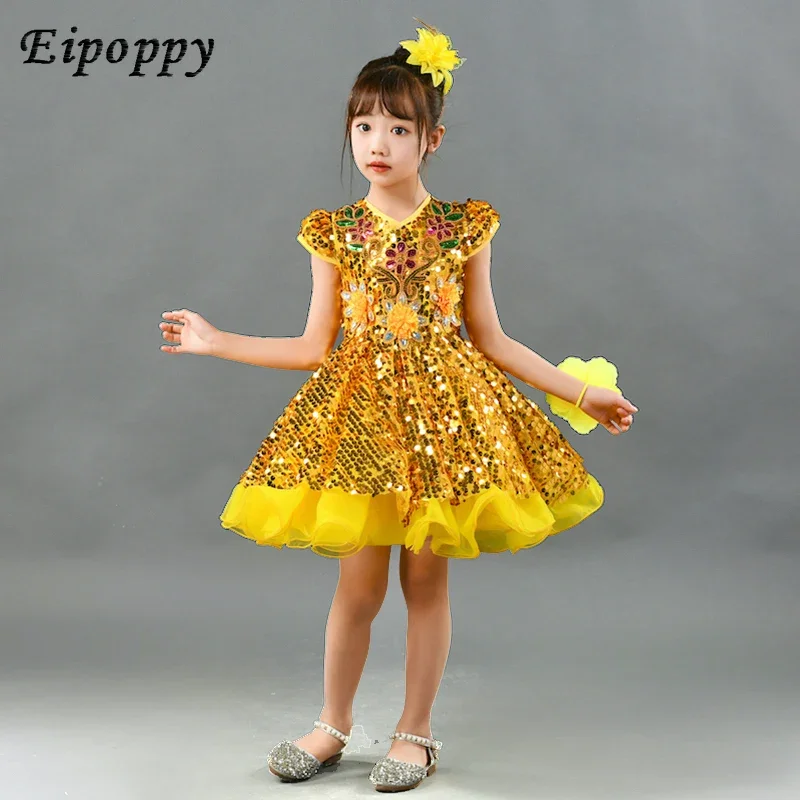 

Pongsa skirt sequin performance dress princess skirt