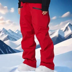 Winter Waterproof Ski Pants 2025 New Lady Skiing Pants Pro Windproof Warm Man Snowboard Overalls Snowfield High Waisted Trousers