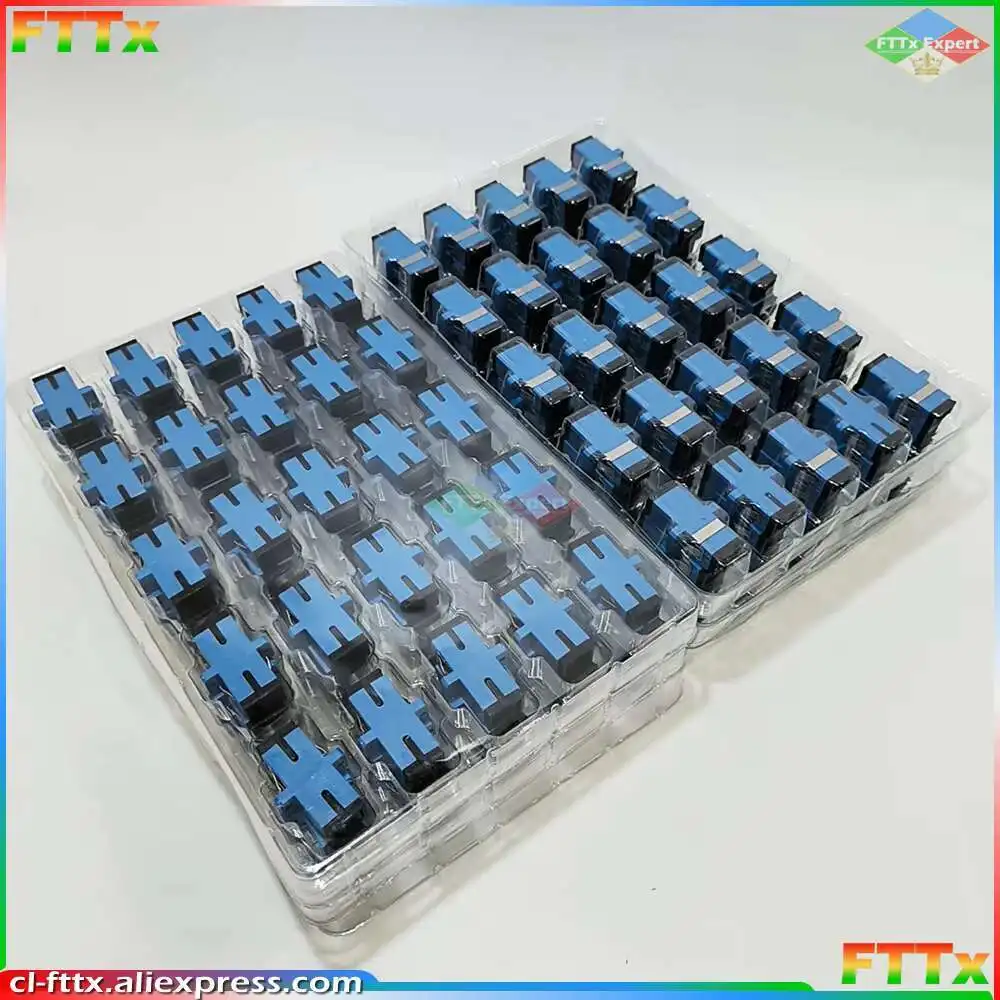 10/20/30/50PCS/LOT SC APC UPC Single Mode Optical Fiber Connector Flange Head Coupler Square joint Adapter
