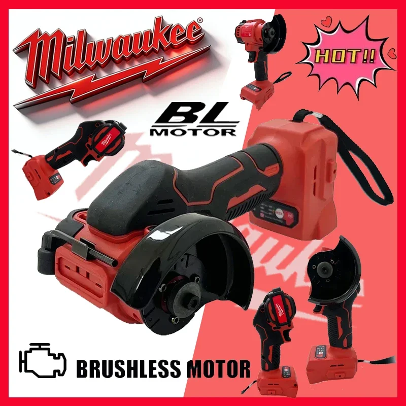 

Milwaukee Мини Алмазная резка, шлифовка, инструменты для выключения, 3-дюймовая полировальная машина, аккумулятор 18 В, аккумуляторная угловая шлифовальная машина