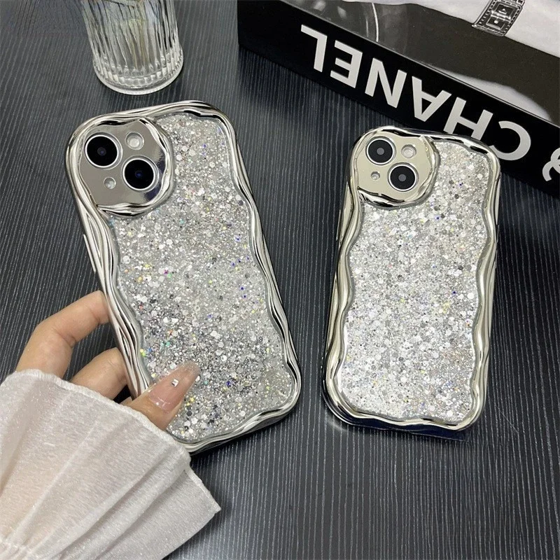 For Honor 200 100 90 GT 80 70 60 SE 50 30 Pro 8X 9X X10 X20 X30 X50 X40 X60 Goddess Casing Fashion Silver Glitter Bling Cover