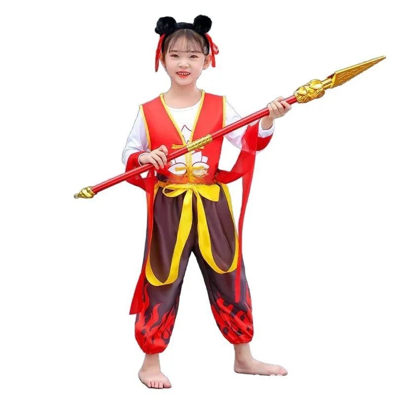 ชุดคอสตูมการ์ตูนซีรีส์ Zheta สำหรับเด็กชายและเด็กหญิง ชุด Na Tcha สำหรับวันเด็กและวันฮาโลวีน  ชุดเด็ก Six One